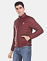 U.S. Polo Assn. Men Maroon Long Sleeve Quilted Puffer Jacket