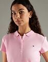 Tommy Hilfiger Solid Slim Fit Cotton Polo T-Shirt