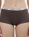 Calvin Klein Underwear Mid Rise Brand Print Boyshort Panties