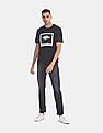 Calvin Klein Men Black Slim Fit Stone Wash Infinite Flex Jeans