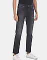 Calvin Klein Men Black Slim Fit Stone Wash Infinite Flex Jeans