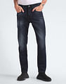 Flying Machine Mid Rise Slash Slim Tapered Jeans