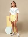 U.S. Polo Assn. Kids Girls Solid Regular Fit Shorts