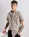Calvin Klein Jeans Solid Slim Fit Dobby Woven Shirt