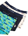 USPA Innerwear Boys Mid Rise Cotton Spandex Trunks - Pack Of 3
