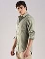 Calvin Klein Jeans Solid Slim Fit Satin Woven Shirt