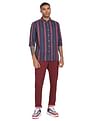 Flying Machine Vertical Stripe Twill Shirt