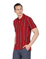 Arrow Sports Vertical Stripe Cotton Polo Shirt