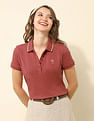 U.S. Polo Assn. Women Tipped Collar Regular Fit Polo Shirt
