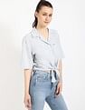 Tommy Hilfiger Solid Cropped Shirt