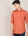 U.S. Polo Assn. Spread Collar Solid Casual Shirt