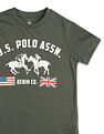 U.S. Polo Assn. Kids Boys Regular Fit Brand Printed T-Shirt