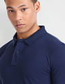 Flying Machine Solid Cotton Polo Shirt