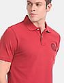 Aeropostale Red Rear Print Pique Polo Shirt