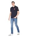 AD by Arvind Solid Sporty Polo Shirt