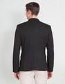 Arrow Notch Lapel Collar Knit Blazer