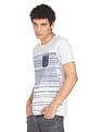 Flying Machine Horizontal Stripe Heathered T-Shirt