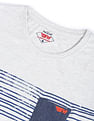 Flying Machine Horizontal Stripe Heathered T-Shirt