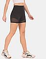 Calvin Klein Women Black Mesh Panel Outline Short Tights