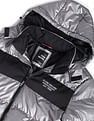 Flying Machine Stand Collar Detachable Hood Quilted Jacket