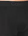 Calvin Klein Underwear Men Black Elasticized Brand Waist Solid Trunks