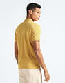 Flying Machine Pure Cotton Solid Polo Shirt