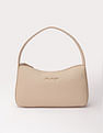 Tommy Hilfiger Solid Beige Pu Shoulder Bag