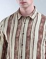 Flying Machine Vertical Striped Color Of Home Shirt