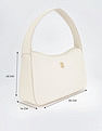 Tommy Hilfiger Solid Beige Pu Hand Bag