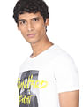 Flying Machine Pure Cotton Graphic Print T-Shirt