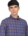 Flying Machine Check Cotton Casual Shirt