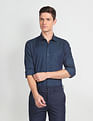 Arrow Patterned Weave Classic Fit Shirt