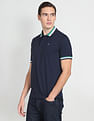 Arrow Sports Striped Collar Cotton Polo Shirt