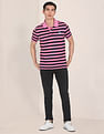 U.S. Polo Assn. Ribbed Collar Striped Polo Shirt