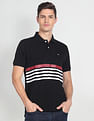 Arrow Sports Horizontal Stripe Cotton Polo Shirt