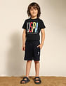 U.S. Polo Assn. Kids Boys Pure Cotton Mid Rise Shorts