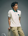 Flying Machine Tipped Collar Cotton Polo Shirt