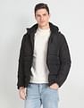 Arrow Sports Solid Hooded Puffer Jacket