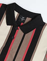 Flying Machine Vertical Stripe Cotton Polo Shirt