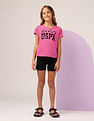 U.S. Polo Assn. Kids Girls Puff Print Relaxed Fit T-Shirt