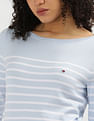 Tommy Hilfiger Boat Neck Horizontal Stripe Sweater