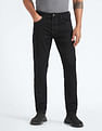 Flying Machine Mid Rise Slash Slim Tapered Jeans