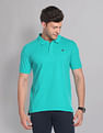 AD by Arvind Cotton Solid Polo Shirt