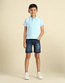 U.S. Polo Assn. Kids Boys Colourblocked Regular Fit Polo Shirt