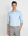 Arrow Patterned Weave Slim Fit Shirt