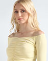 Tommy Hilfiger Off Shoulder Gathering Crop Top