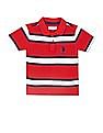 U.S. Polo Assn. Kids Ribbed Collar Striped Polo Shirt