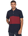 Flying Machine Cotton Pique Colour Block Polo Shirt