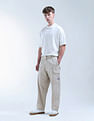 Flying Machine Cobain Loose Fit Pleated Front Cargos