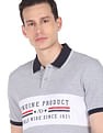 AD by Arvind Cotton Colour Block Polo Shirt